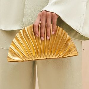 Cult Gaia mama clutch - gold, sold out online